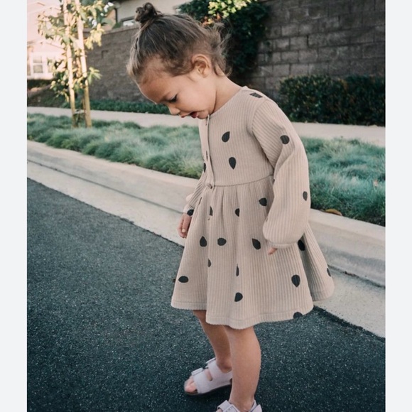 ZARA Girl Ribbed Flared Spring Dress - Picture 8 of 8